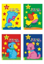 Combo Bé Tô Màu Và Dán Hình – Dành cho bé 2-6 tuổi – Tập 1 + 2 + 3 + 4 (Bộ 4 Cuốn)