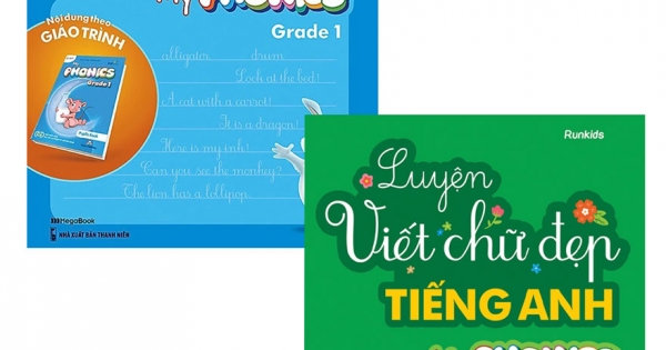 Combo Bộ 2 Cuốn Luyện Viết Chữ Đẹp Tiếng Anh – My Phonics Grade ( Tập 1 + Tập 2)