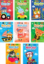 Combo Bộ 8 Cuốn Hình Dán Thông Minh: Cuộc Sống Muôn Màu + Thế Giới Động Vật Vui Nhộn +  Bốn Mùa Tươi Đẹp + Thế Giới Quanh Ta