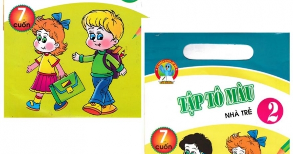 Combo Bộ Túi Tập Tô Màu Nhà Trẻ Tập 1 + Tập 2 (7 Cuốn) (Bộ 2 Cuốn)