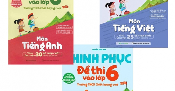 Combo Chinh Phục Đề Thi Vào Lớp 6 Trường THCS Chất Lượng Cao Môn: Toán + Tiếng Việt + Tiếng Anh (Bộ 3 Cuốn)