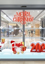 Combo Decal Trang Trí Merry Christmas 2021 (Bộ 7 Tấm)