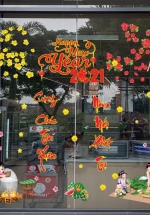 Combo Decal Trang Trí Tết Cung Chúc Tân Xuân Năm Mới Phát Tài
