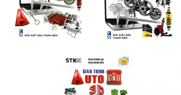 Combo Giáo Trình Autocad – Phần Cơ Bản + Phần Nâng Cao + 3D (Lý Thuyết – Thực Hành) (Bộ 3 Cuốn)