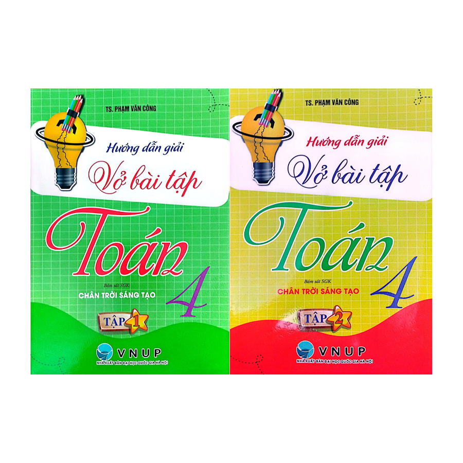 Combo Hướng Dẫn Giải Vở Bài Tập Toán 4 Tập 1 + 2 (Bám Sát SGK Chân Trời Sáng Tạo) (Bộ 2 Cuốn)