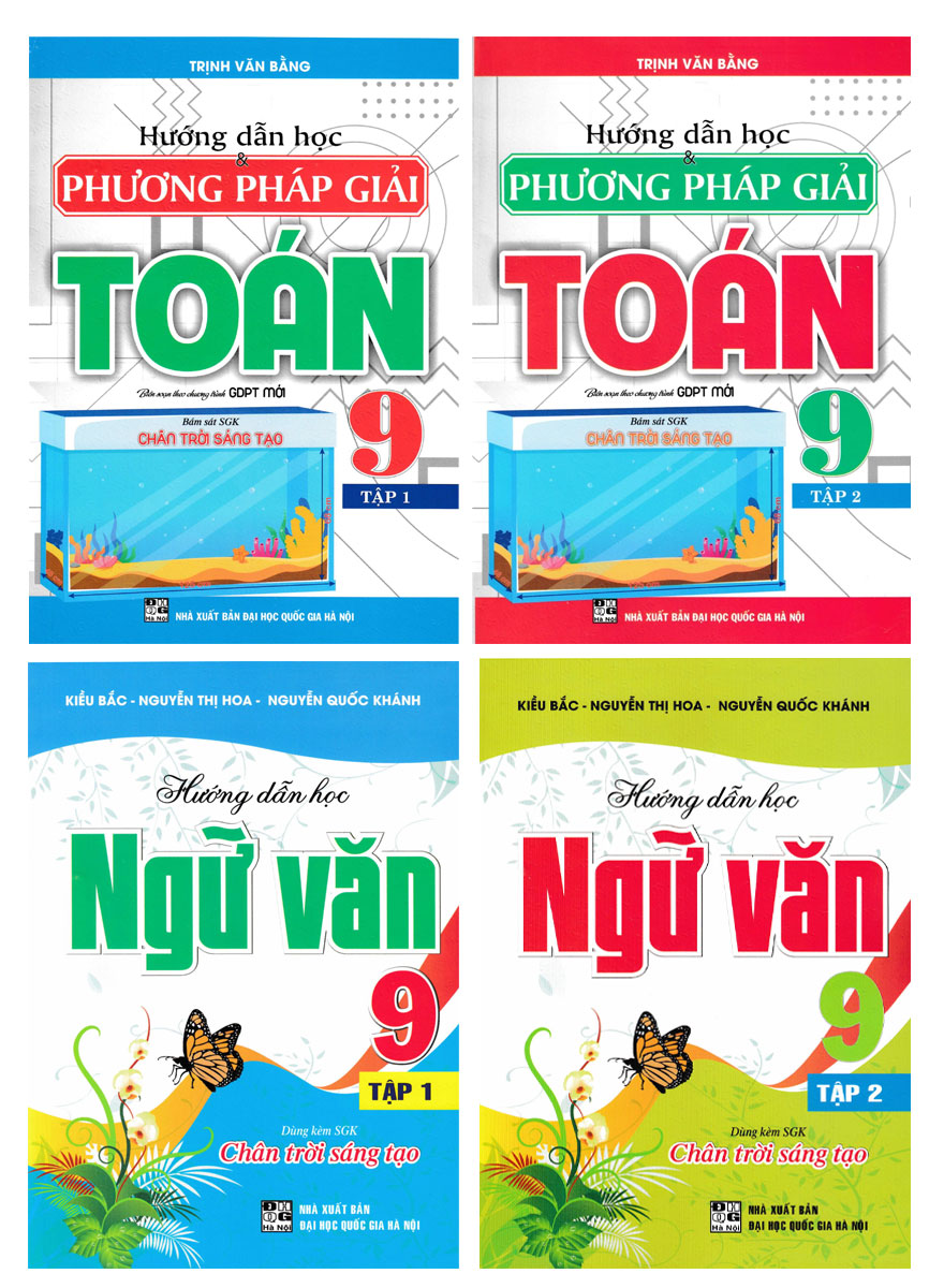 Combo Hướng Dẫn Học Ngữ Văn 9 + Hướng Dẫn Học Và Phương Pháp Giải Toán 9 (Bám Sát SGK Chân Trời Sáng Tạo) (Bộ 4 Cuốn)
