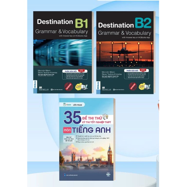 Combo Luyện thi tiếng Anh THPT Quốc gia (Destination và 35 đề thi thử kỳ thi tốt nghiệp THPT)