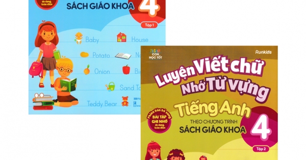 Combo Luyện Viết Chữ Nhớ Từ Vựng Tiếng Anh 4 Tập 1+2 (Theo Chương Trình Sách Giáo Khoa)