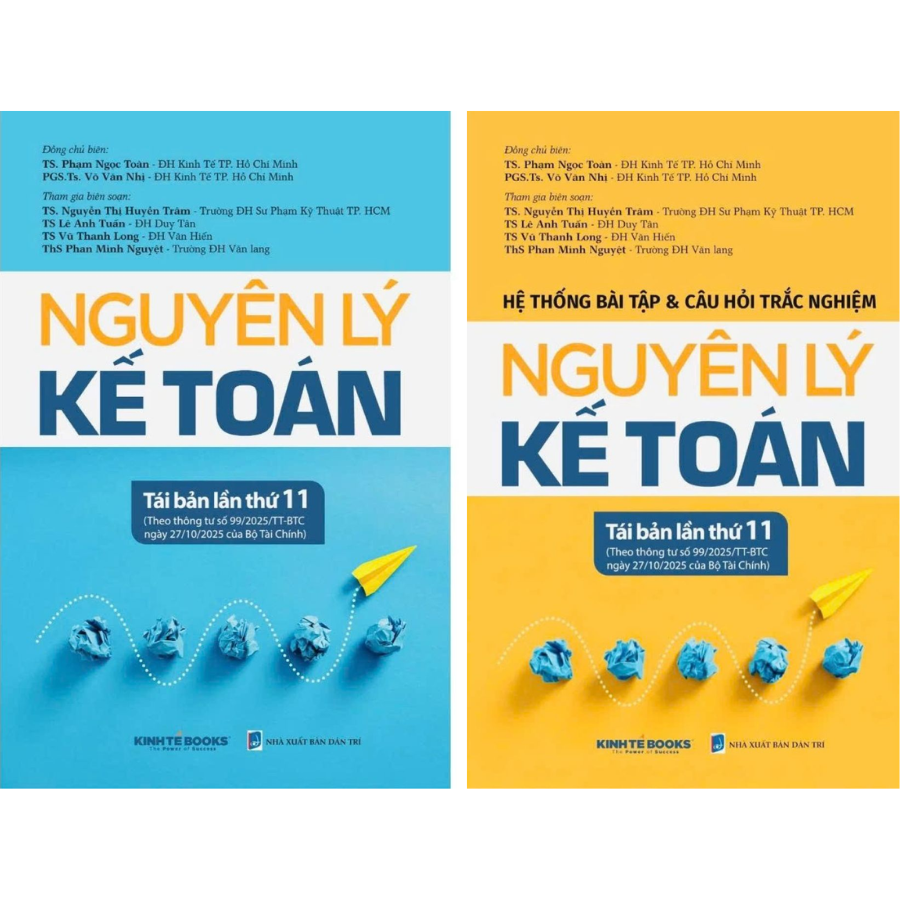 Combo Nguyên Lý Kế Toán + Hệ Thống Bài Tập Và Câu Hỏi Trắc Nghiệp Nguyên Lý Kế Toán (TBLT11) (Bộ 2 Cuốn)