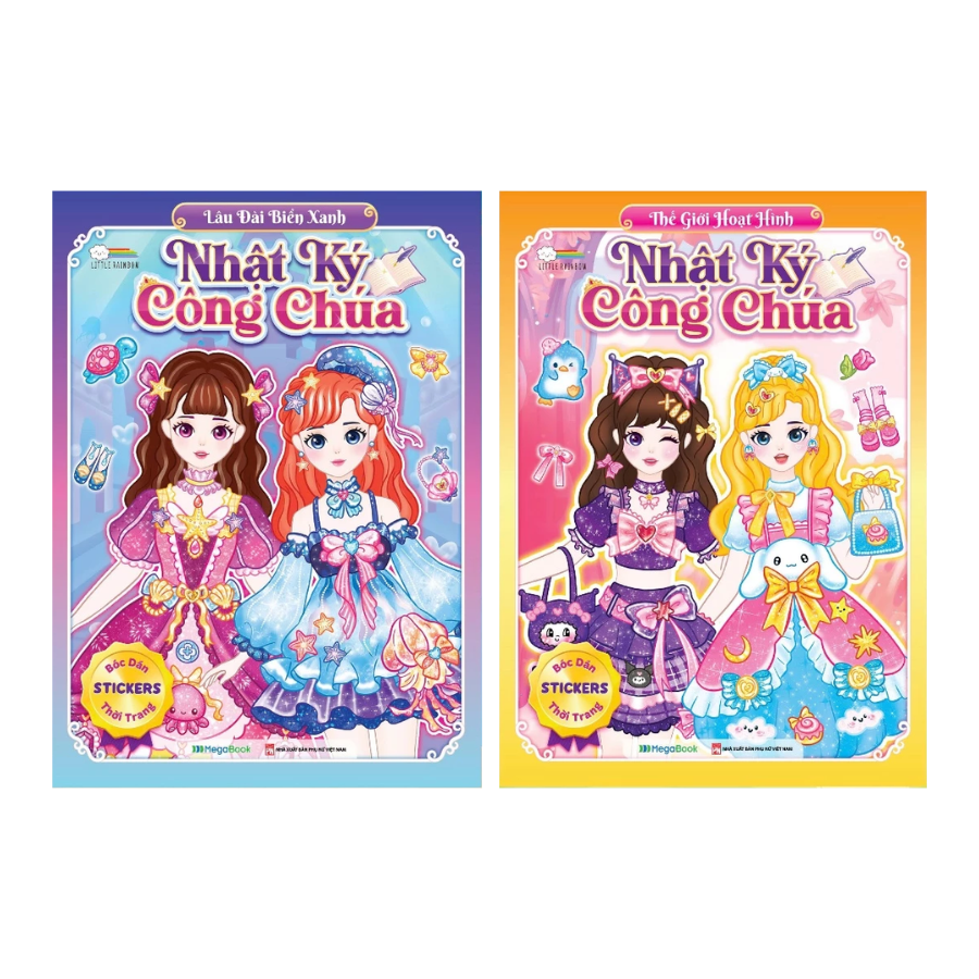 Combo Nhật Ký Công Chúa – Lâu Đài Biển Xanh + Thế Giới Hoạt Hình (Bộ 2 Cuốn)