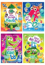 Combo Sách Bóc Dán Khổng Lồ (Đa Ngữ Việt-Anh-Pháp) (Bộ 4 Cuốn)