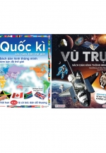 Combo Sách Dán Hình Thông Minh: Quốc Kì Các Nước Trên Thế Giới – Kèm Bản Đồ Thế Giới + Vũ Trụ – Kèm Poster Hệ Mặt Trời Khổng Lồ (Bộ 2 Cuốn)