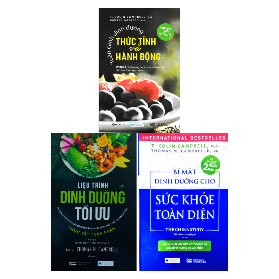 Combo Sách Dinh Dưỡng Hay: Liệu Trình Dinh Dưỡng Tối Ưu + Bí Mật Dinh Dưỡng Cho Sức Khỏe Toàn Diện + Toàn Cảnh Dinh Dưỡng – Thức Tỉnh Và Hành Động (Bộ 3 Cuốn)