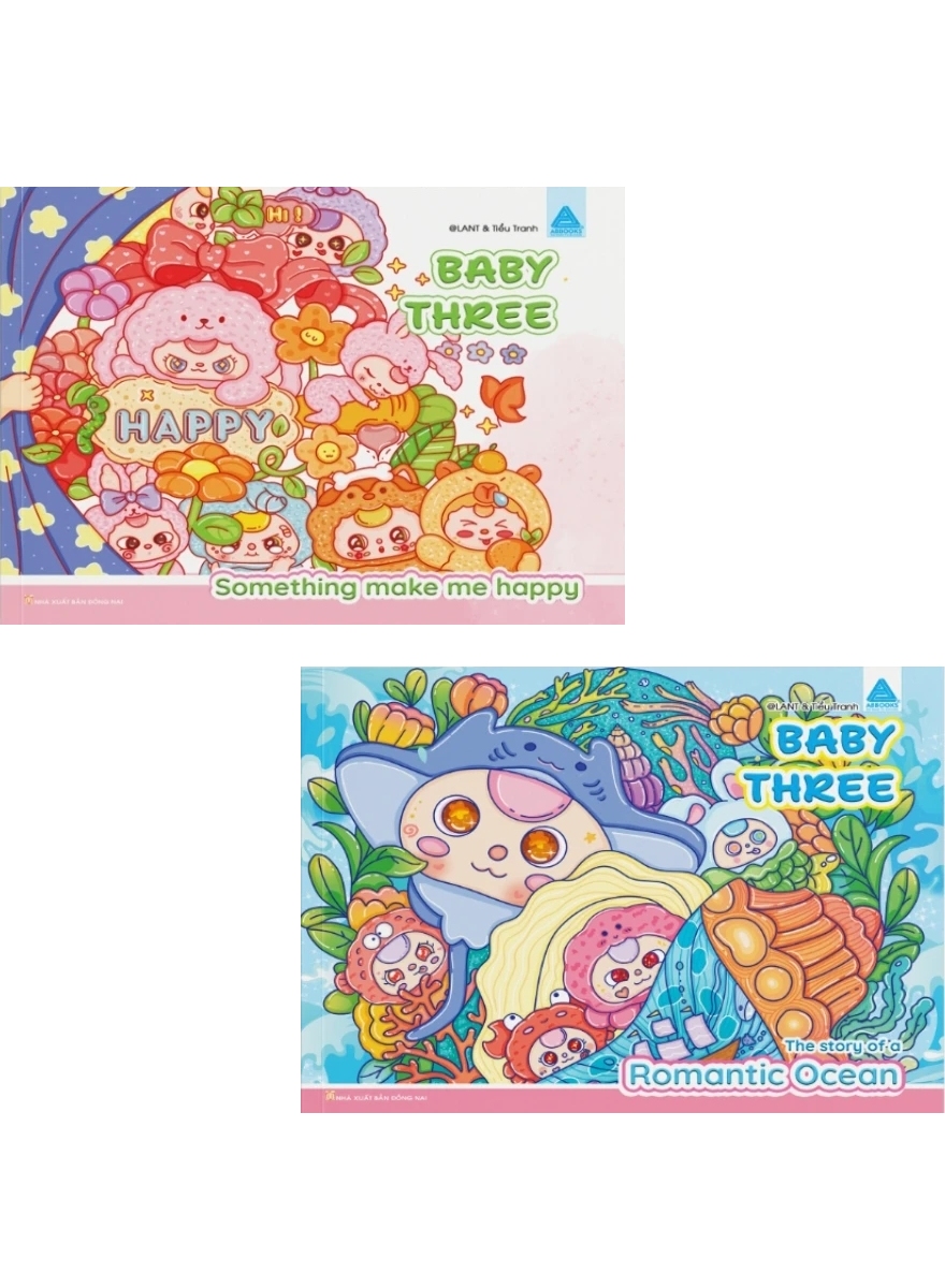 Combo Sách Tô Màu Chữa Lành – Baby Three (Bộ 2 Cuốn)
