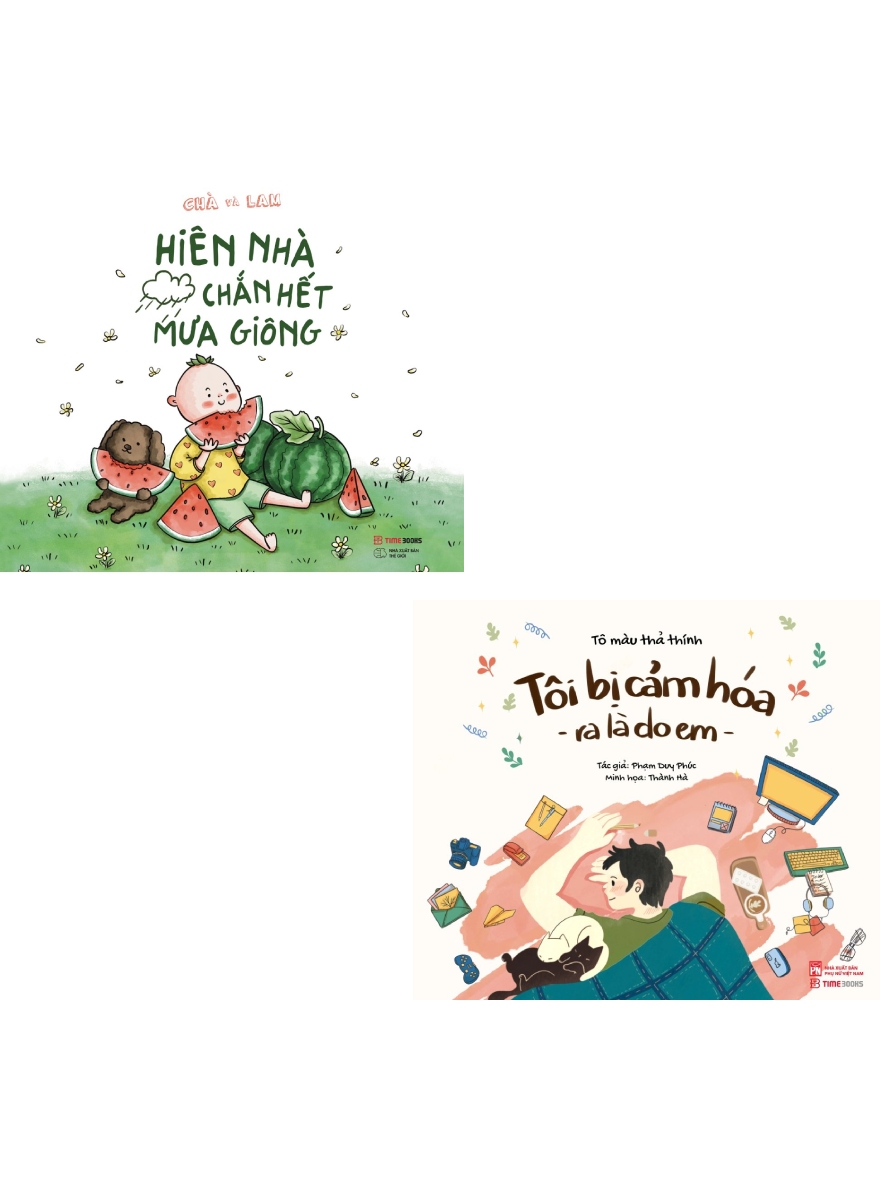 Combo Sách Tô Màu Chữa Lành – Tôi Bị Cảm Hóa Ra Là Do Em + Hiên Nhà Chắn Hết Mưa Giông (Bộ 2 Cuốn)