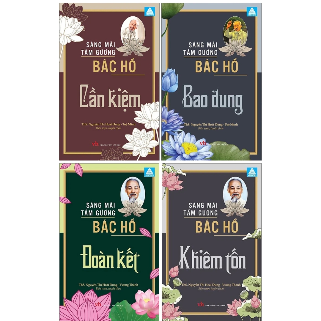 Combo Sáng Mãi Tấm Gương Bác Hồ – Cần Kiệm + Bao Dung + Đoàn Kết + Khiêm Tốn