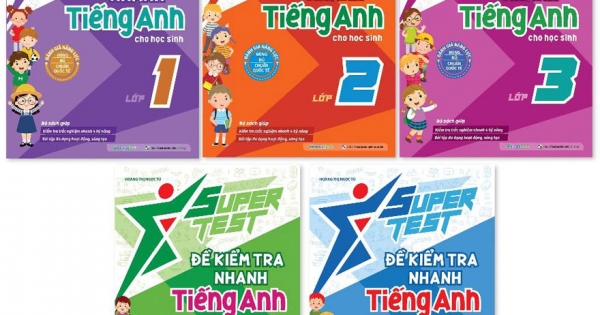 Combo Super Test – Đề kiểm tra nhanh Tiếng Anh lớp 1-2-3-4-5 (Bộ 5 cuốn)