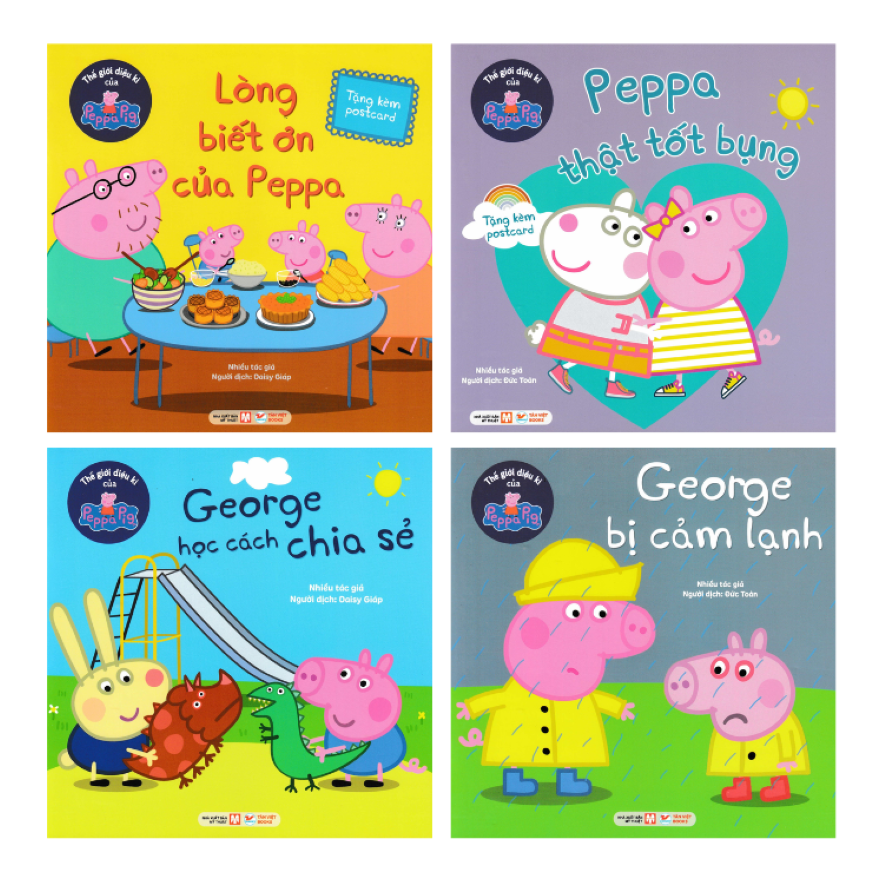 Combo 4 Thế Giới Diệu Kì Của Peppa Pig: BIẾT ƠN + CHIA SẺ + TỐT BỤNG + CẢM LẠNH