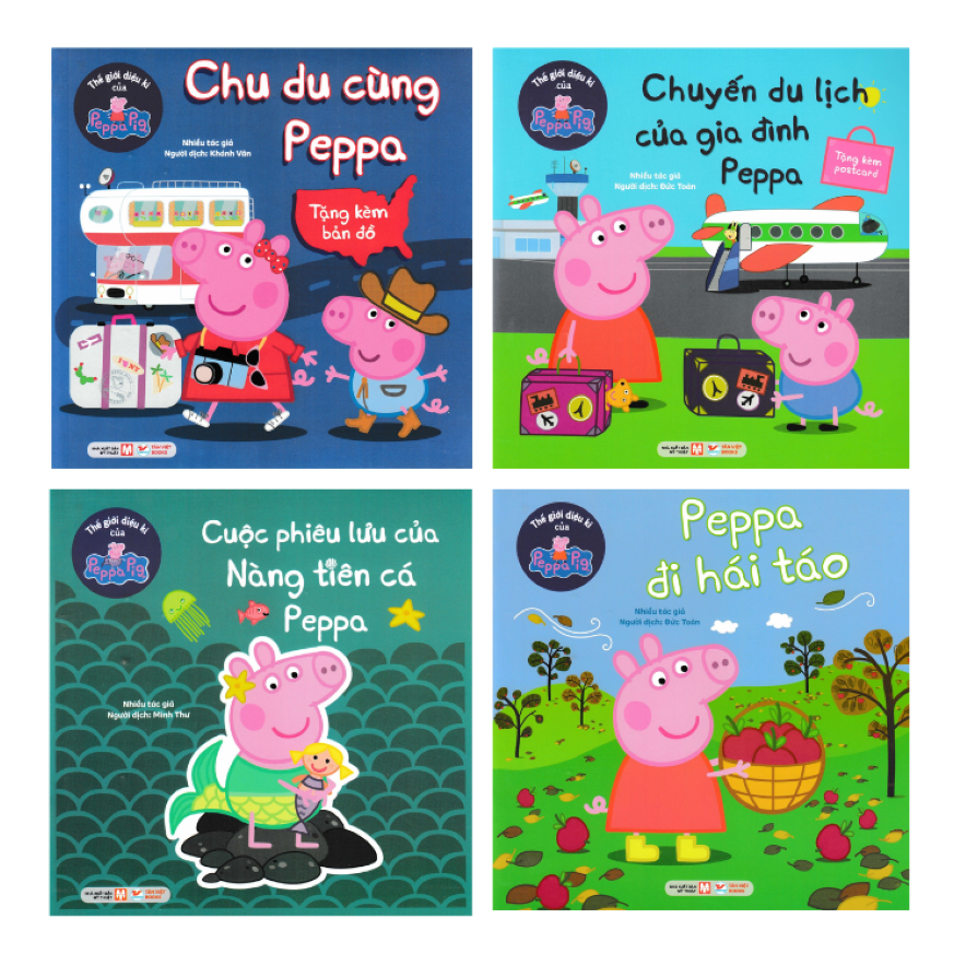 Combo 3 Thế Giới Diệu Kì Của Peppa Pig: CHU DU + DU LỊCH + PHIÊU LƯU + HÁI TÁO
