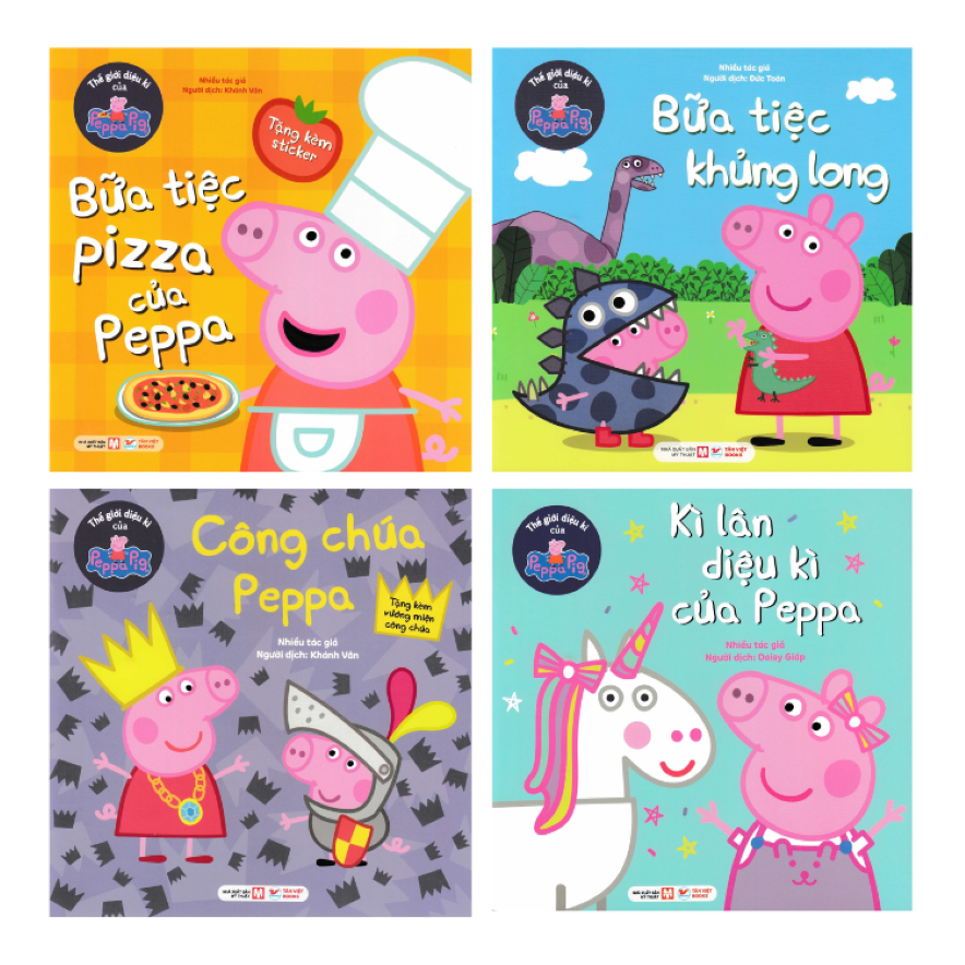Combo 2 Thế Giới Diệu Kì Của Peppa Pig 2: PIZZA + KHỦNG LONG + CÔNG CHÚA + KÌ LÂN