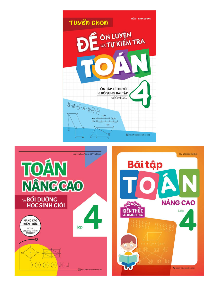 Combo Sách Bồi Dưỡng Học Sinh Giỏi Toán 4 (Bộ 3 Cuốn)