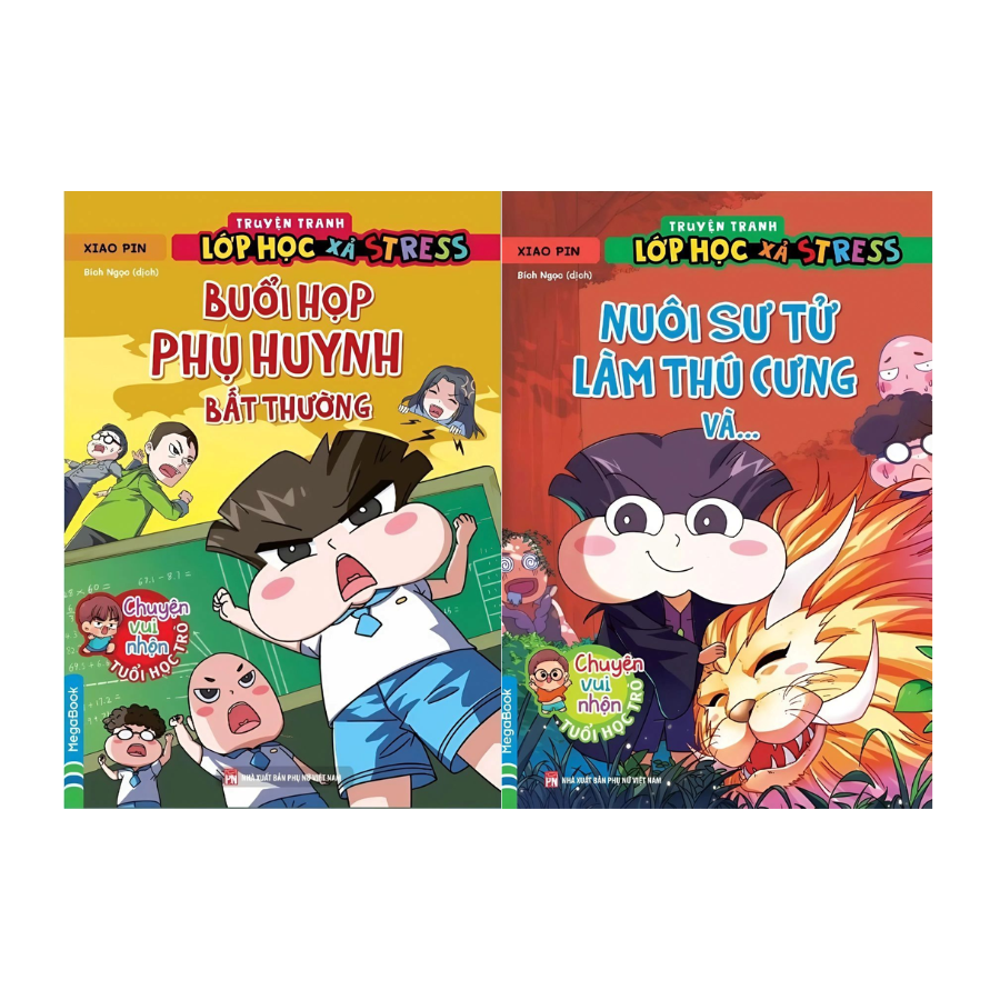 Combo Truyện Tranh Lớp Học Xả Stress – Buổi Họp Phụ Huynh Bất Thường + Nuôi Sư Tử Làm Thú Cưng Và… (Bộ 2 Cuốn)