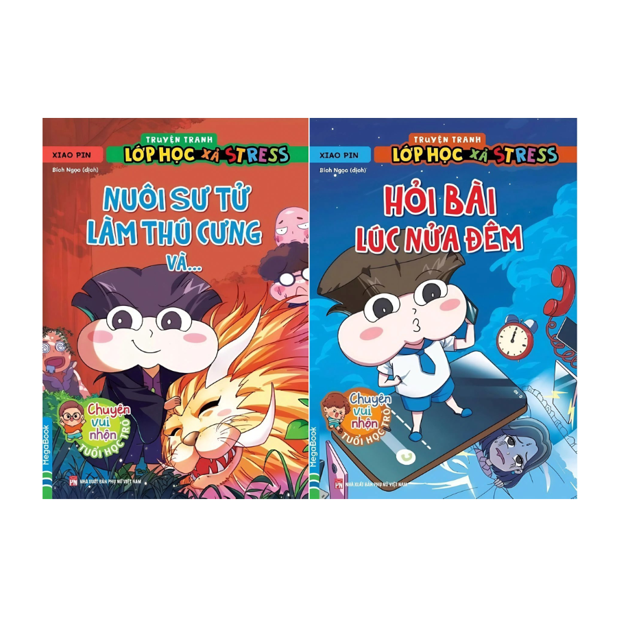 Combo Truyện Tranh Lớp Học Xả Stress – Nuôi Sư Tử Làm Thú Cưng Và… + Hỏi Bài Lúc Nửa Đêm (Bộ 2 cuốn)