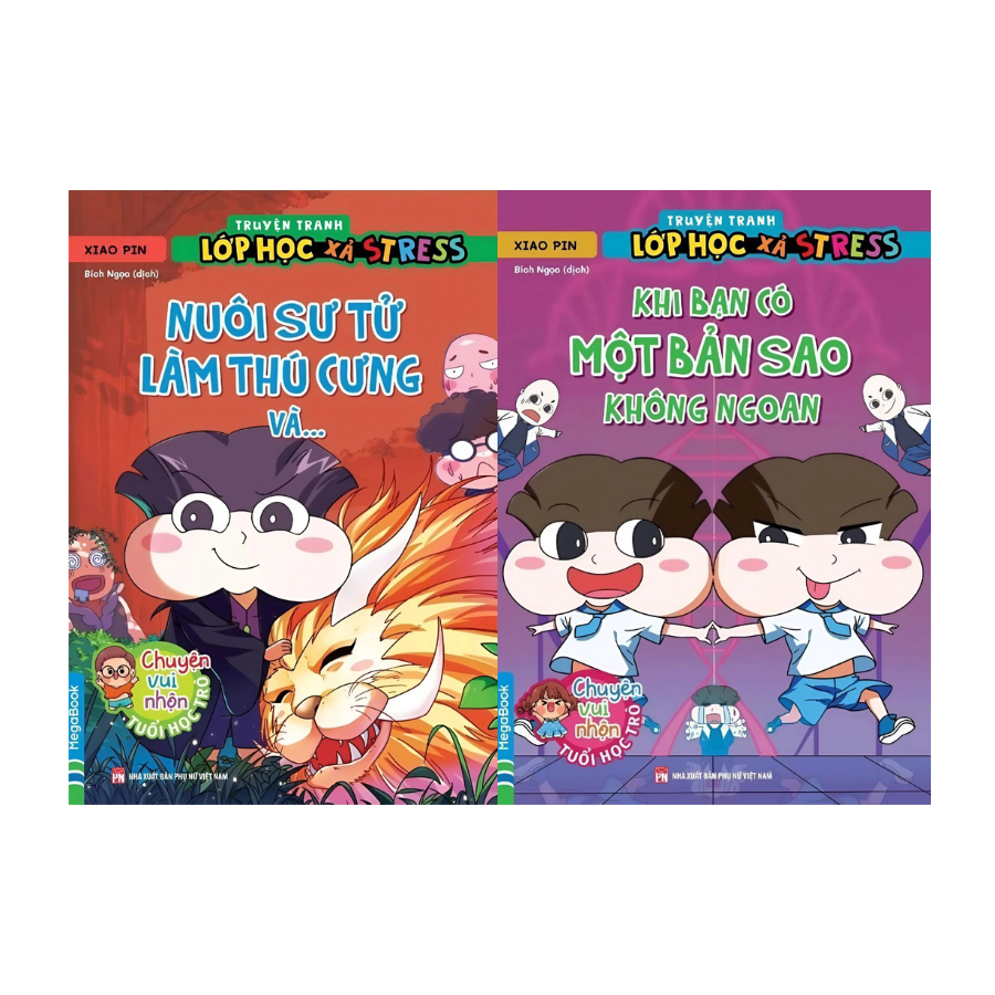 Combo Truyện Tranh Lớp Học Xả Stress – Nuôi sư tử làm thú cưng và… + Khi Bạn Có Một Bản Sao Không Ngoan (Bộ 2 cuốn)