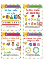 Combo Tự Xóa Thông Minh – Bé Học Toán + Tiếng Anh (5-7 Tuổi) (Bộ 4 Cuốn)