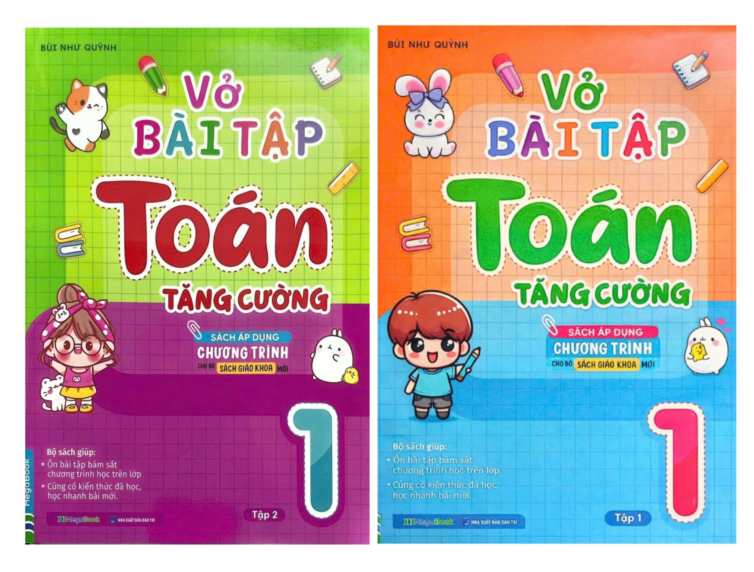 Combo Vở Bài Tập Toán Tăng Cường Lớp 1 Tập 1 + 2 (Bộ 2 Cuốn)