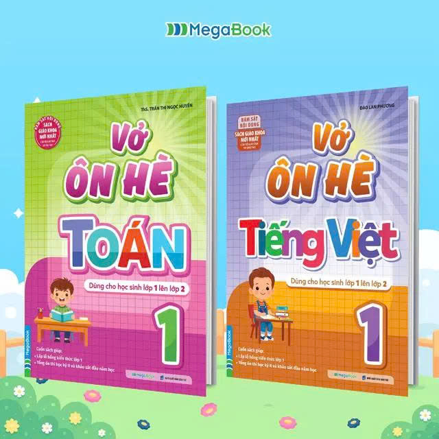 Combo Vở Ôn Hè Toán & Tiếng Việt Lớp 1 – Dành Cho Học Sinh Lớp 1 Lên Lớp 2 ( Bộ 2 Cuốn )