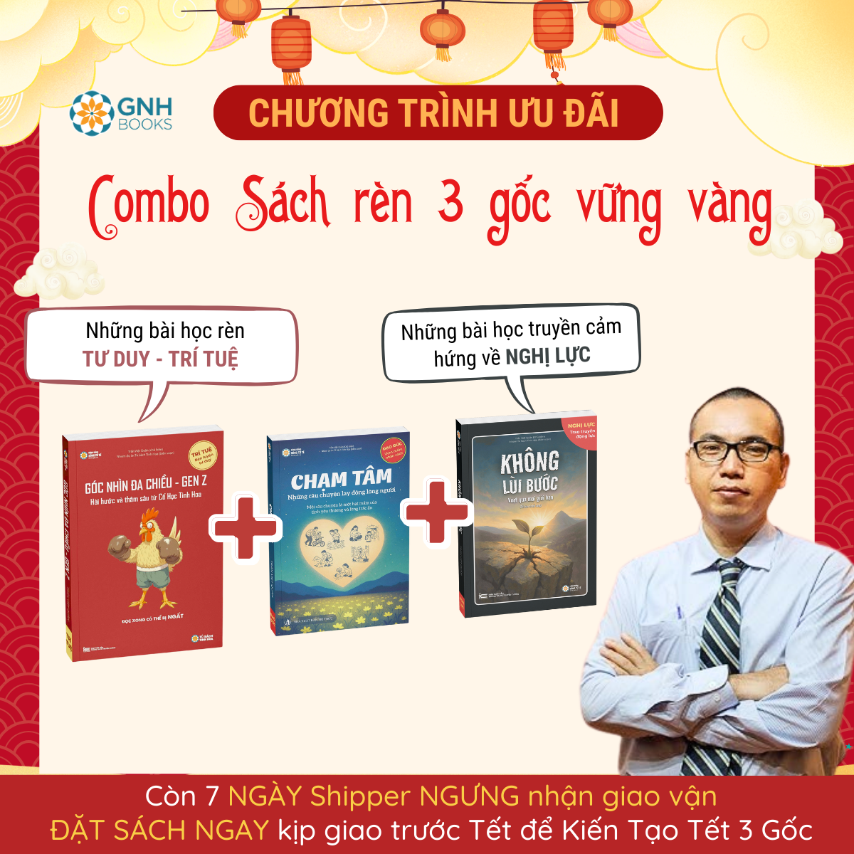 Combo 7: Tam bảo Đạo Đức-Trí Tuệ-Nghị Lực “Chạm tâm-Góc nhìn đa chiều gen Z-Không lùi bước”