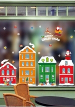 Decal 2 Mặt Trang Trí Noel Thành Phố Sắc Màu