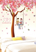 Decal Cây Đào Hồng 3