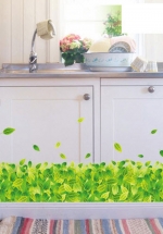 Decal Chân Tường Lá Xanh