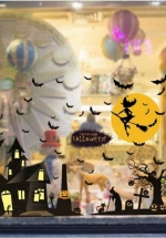 Decal Dán Tường Halloween Thành Phố Bóng Đêm