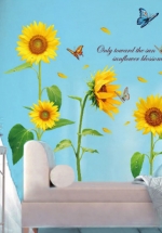 Decal Dán Tường Hướng Dương Vàng 1
