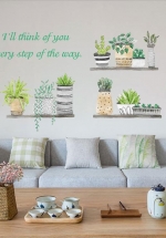 Decal Dán Tường Kệ Cây Xanh 2