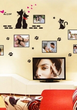 Decal Dán Tường Photo Mèo Đen