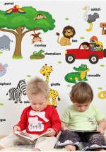 Decal Dán Tường Thú Tiếng Anh