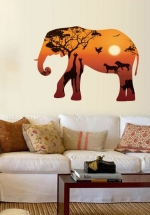 Decal Dán Tường Voi 3D Mẫu 2