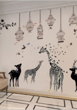 Decal Dán Tường Vườn Hươu 3