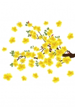 Decal Mai Vàng Đón Lộc Đầu Năm 8