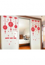 Decal Tết Happy New Year Và Lộc Treo May Mắn 2