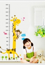 Decal Trang Trí Thước Đo Hươu Cao Cổ