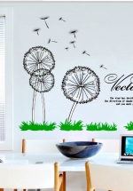 Decal Trang Trí Hoa Bồ Công Anh Tròn