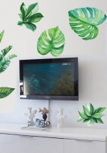 Decal Trang Trí Lá Dương Xỉ Xanh