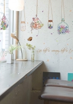 Decal Trang Trí Nhiều Chậu Hoa 2