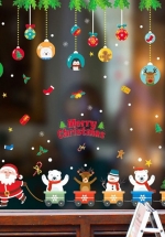 Decal Trang Trí Noel Họa Tiết Dây Treo Và Xe Lửa