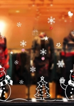 Decal Trang Trí Noel Người Tuyết Và Quà Noel